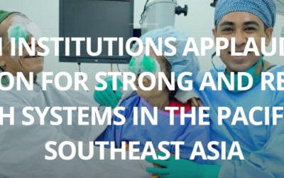 Health institutions applaud $620M injection for strong and resilient health systems in the Pacific and Southeast Asia